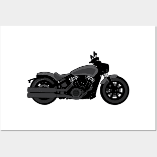 Scout Bobber bw Posters and Art